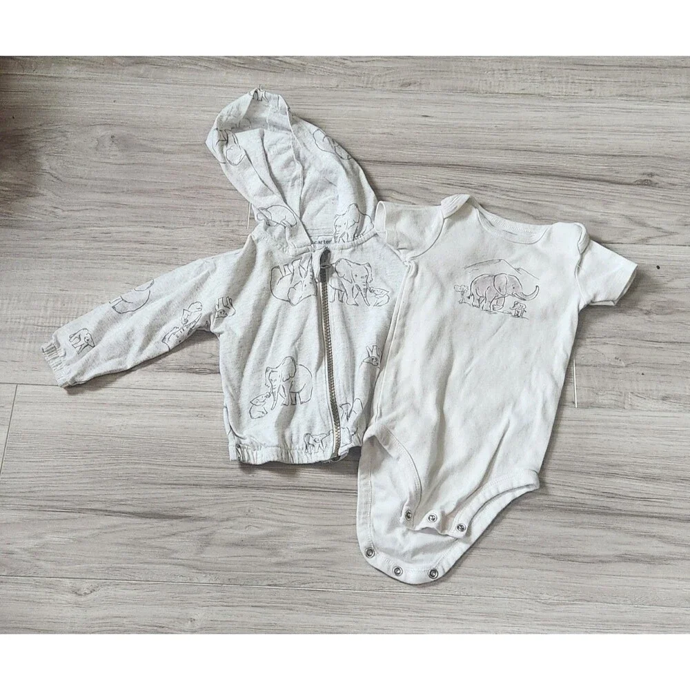 Carter’s Child of Mine Baby Outfit Bundle 9M 7pc Hoodie Bodysuit Pants‎ Set